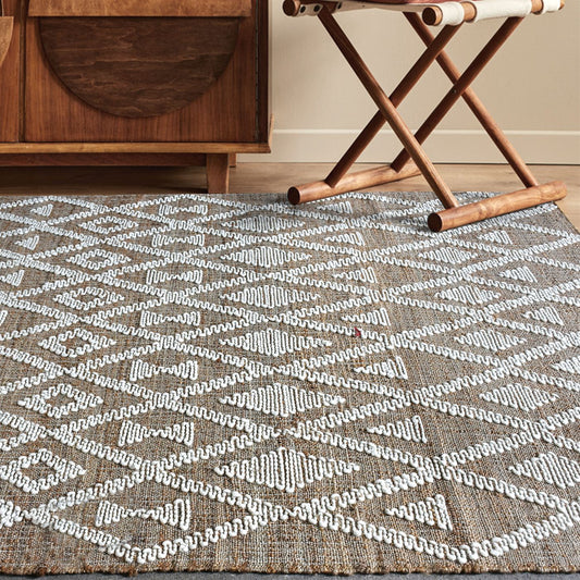 Area Rug, Bedroom Rug, Living Room Rug, Living Area Rug, Indian Rug, Office Carpet, Office Rug, Shop Rug Online, Jute, Wool, Natural, Natural White, Punja, Flat Weave, geometric 