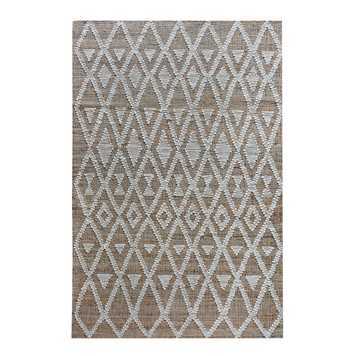 Area Rug, Bedroom Rug, Living Room Rug, Living Area Rug, Indian Rug, Office Carpet, Office Rug, Shop Rug Online, Jute, Wool, Natural, Natural White, Punja, Flat Weave, geometric 