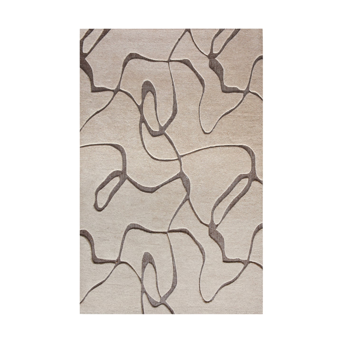 CLOVEZ RUG - WOOL - LIGHT BEIGE/BROWN