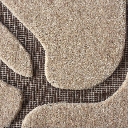 CLOVEZ RUG - WOOL - LIGHT BEIGE/BROWN