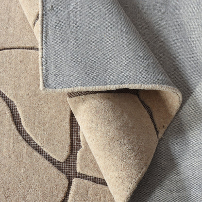 CLOVEZ RUG - WOOL - LIGHT BEIGE/BROWN