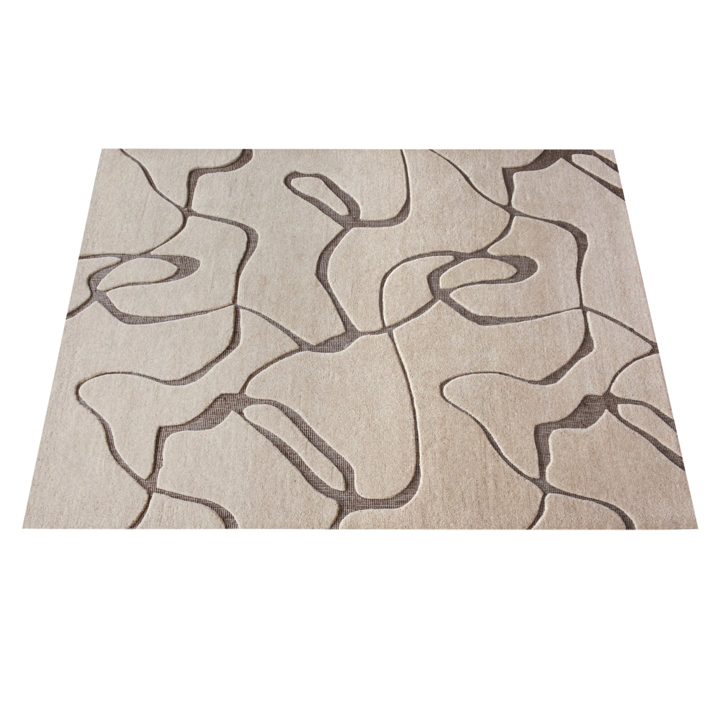 CLOVEZ RUG - WOOL - LIGHT BEIGE/BROWN