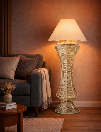 AURA FLOOR LAMP - NATURAL - HAND MADE - JUTE