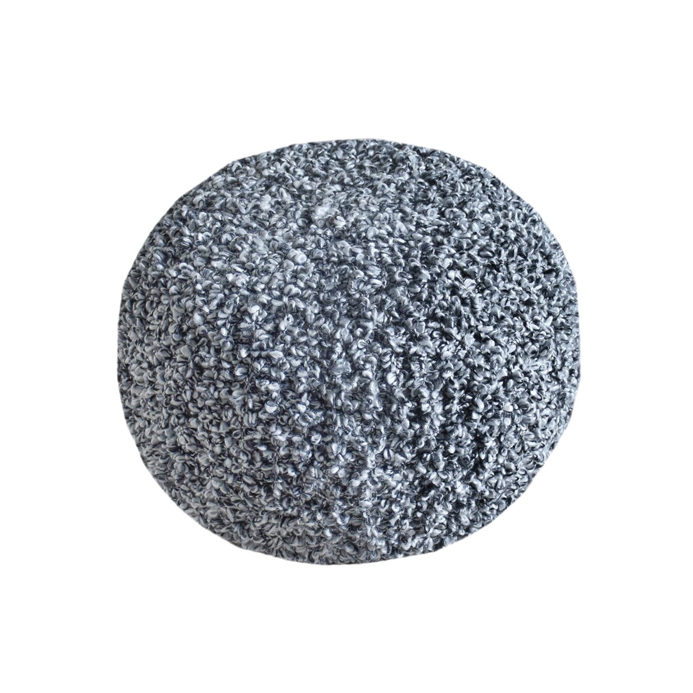 Dales Pouf, Polyester, Grey, Charcoal, Hm Knitted, Flat Weave