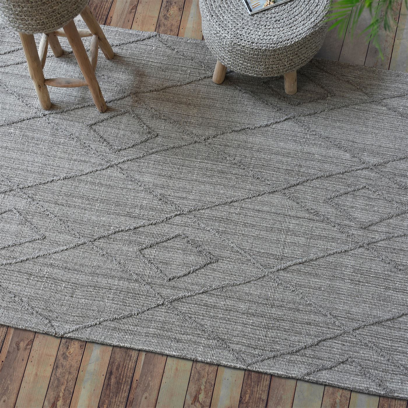 Area Rug, Bedroom Rug, Living Room Rug, Living Area Rug, Indian Rug, Office Carpet, Office Rug, Shop Rug Online, Wool, Natural Grey, Hand woven, All Loop, Geometrical