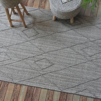 Area Rug, Bedroom Rug, Living Room Rug, Living Area Rug, Indian Rug, Office Carpet, Office Rug, Shop Rug Online, Wool, Natural Grey, Hand woven, All Loop, Geometrical