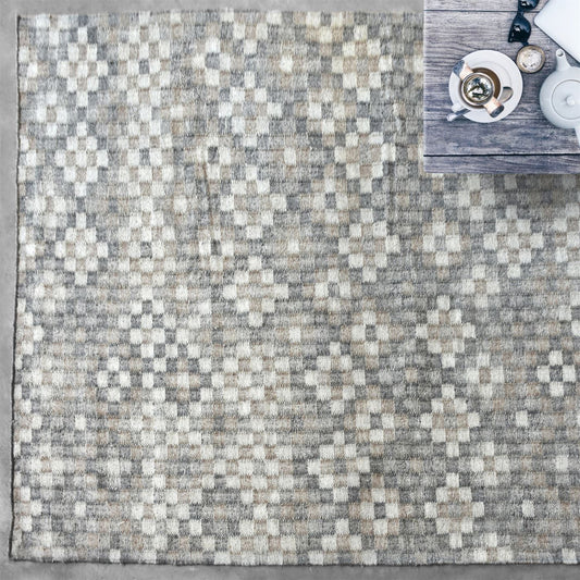 Area Rug, Bedroom Rug, Living Room Rug, Living Area Rug, Indian Rug, Office Carpet, Office Rug, Shop Rug Online, Wool, Natural, Punja, Flat Weave, squared 