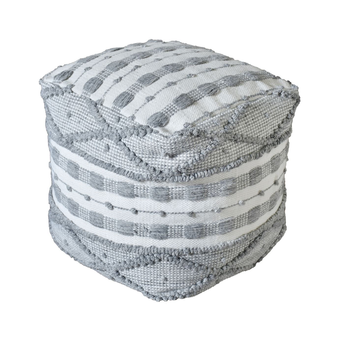 Darney-Ii Pouf, Pet, Grey, Pitloom, All Loop