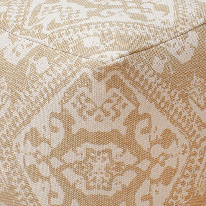 Datong-Ii Pouf, Cotton, Beige, Pitloom, Flat Weave