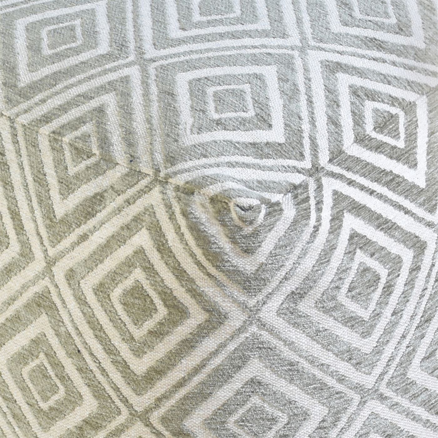 Dauria Pouf, Cotton, Acrylic, Polyester, Sage, Jaquard Durry, Flat Weave