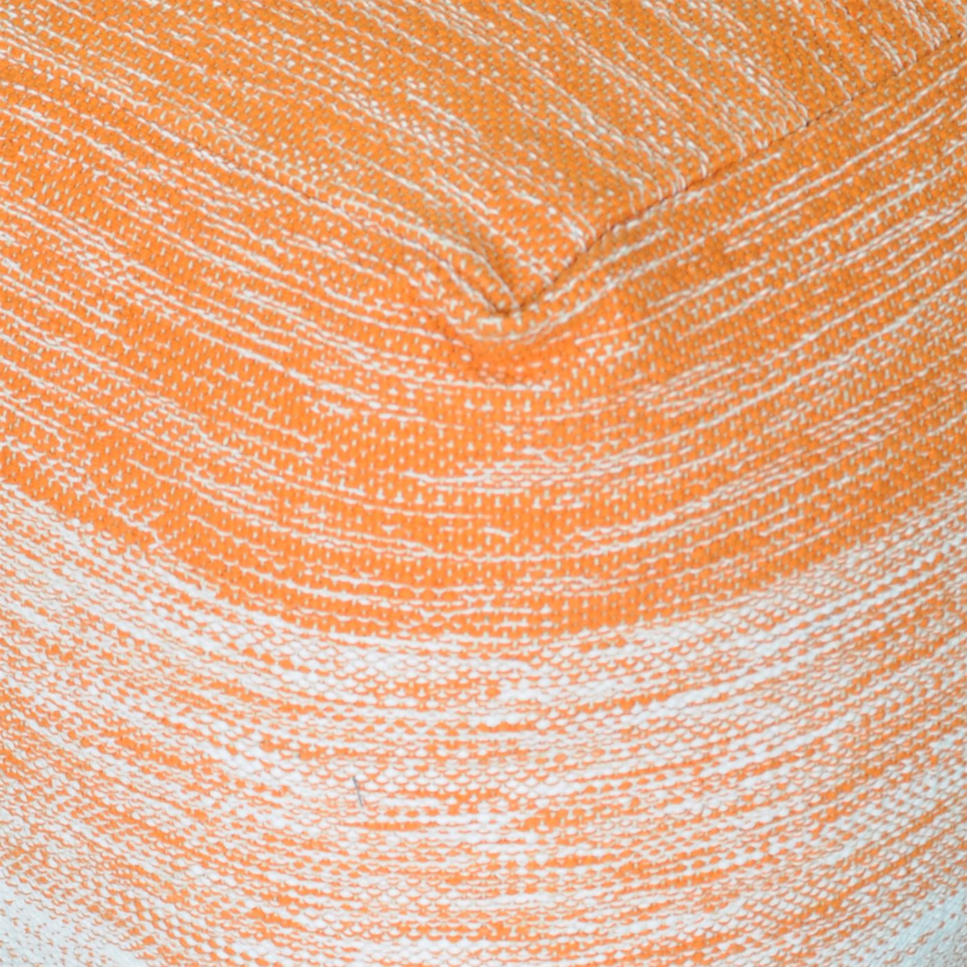 Delight Pouf, Cotton, Terra, Natural White, Pitloom, Flat Weave