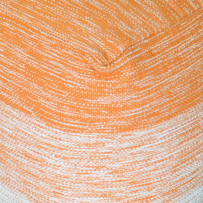 Delight Pouf, Cotton, Terra, Natural White, Pitloom, Flat Weave