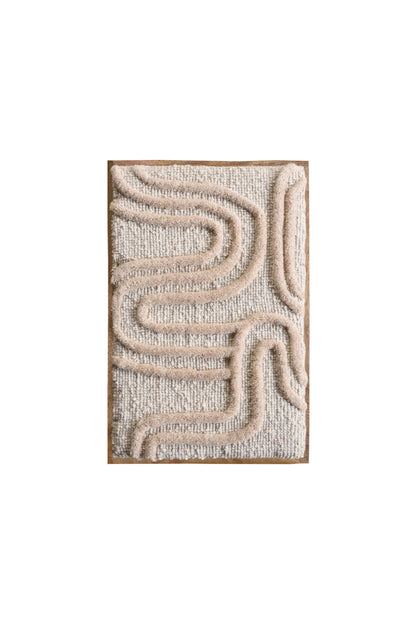DESDEMON AND HECTOR WALL FRAME - IVORY/LIGHT BEIGE - HAND TUFTED - WOOL & WOOD FRAME