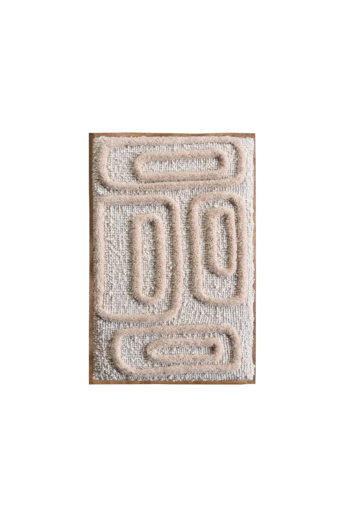 DESDEMON AND HECTOR WALL FRAME - IVORY/LIGHT BEIGE - HAND TUFTED - WOOL & WOOD FRAME