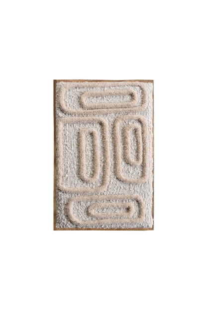 DESDEMON AND HECTOR WALL FRAME - IVORY/LIGHT BEIGE - HAND TUFTED - WOOL & WOOD FRAME