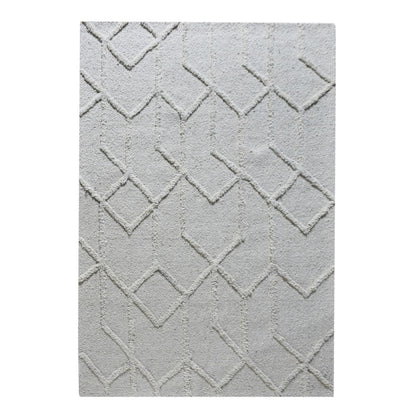 Area Rug, Bedroom Rug, Living Room Rug, Living Area Rug, Indian Rug, Office Carpet, Office Rug, Shop Rug Online, Wool, Natural White, Hand woven, Cut And Loop, Diamond