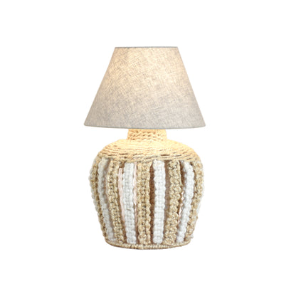 DOMUS TABLE LAMP - IVORY/NATURAL - HAND MADE - JUTE/WOOL
