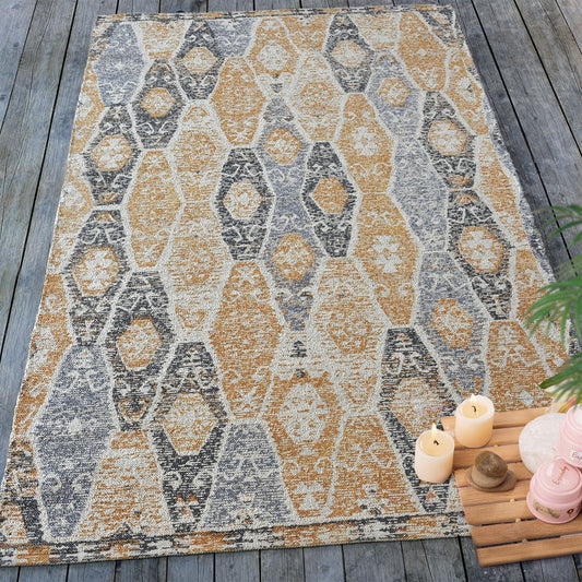 Area Rug, Bedroom Rug, Living Room Rug, Living Area Rug, Indian Rug, Office Carpet, Office Rug, Shop Rug Online, Cotton, Printed, Gold, Grey, Traditional