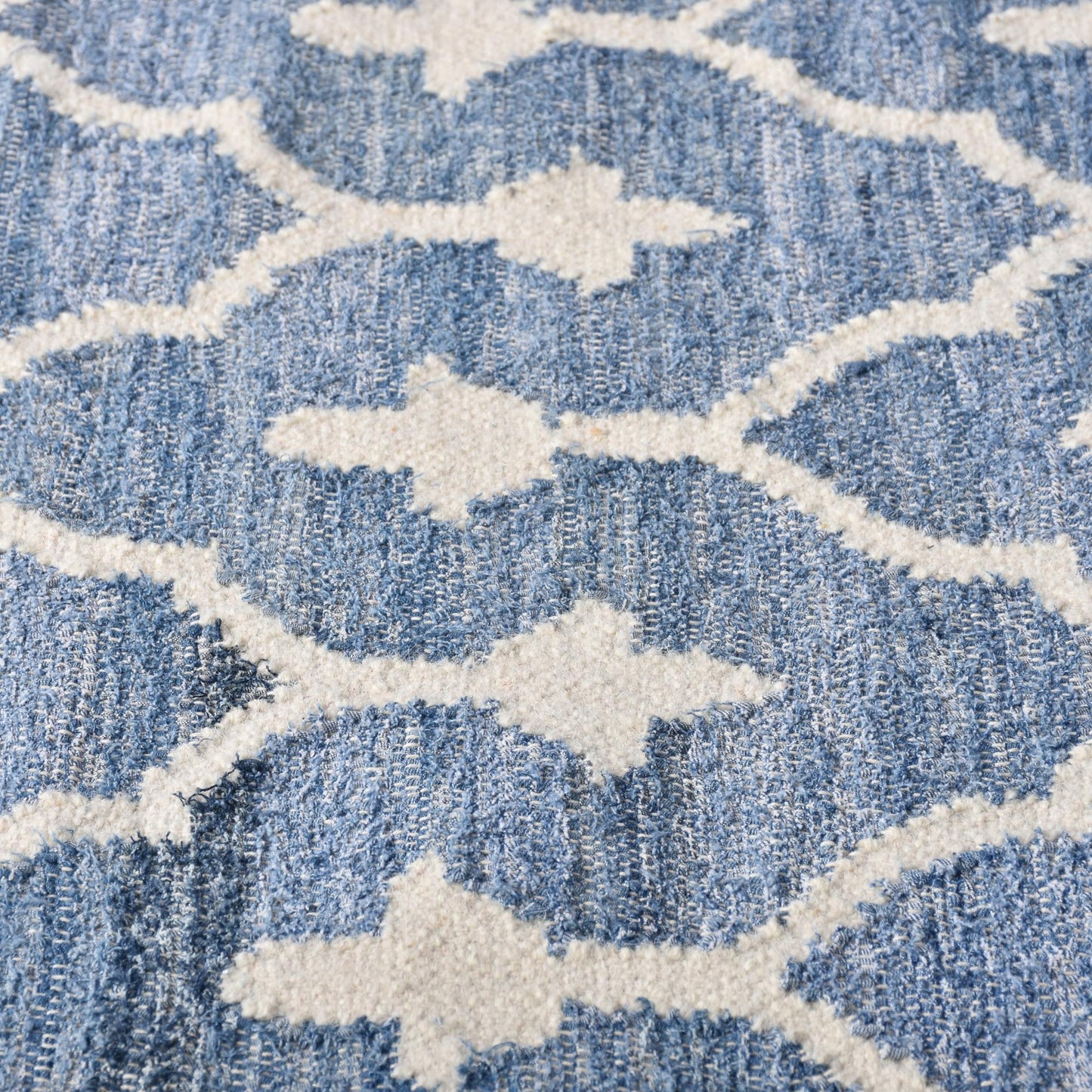 DYSNA RUG - BLUE/IVORY - HAND WOVEN - DENIM/WOOL