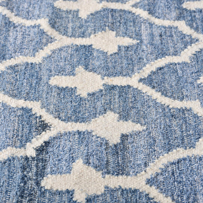 DYSNA RUG - BLUE/IVORY - HAND WOVEN - DENIM/WOOL