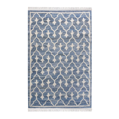 DYSNA RUG - BLUE/IVORY - HAND WOVEN - DENIM/WOOL