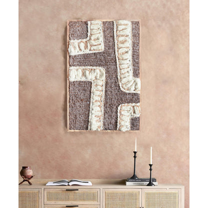 EIMEAR WALL ART AND EABHA WALL ART - IVORY/NATURAL - HANDMADE - WOOL/JUTE & MDF