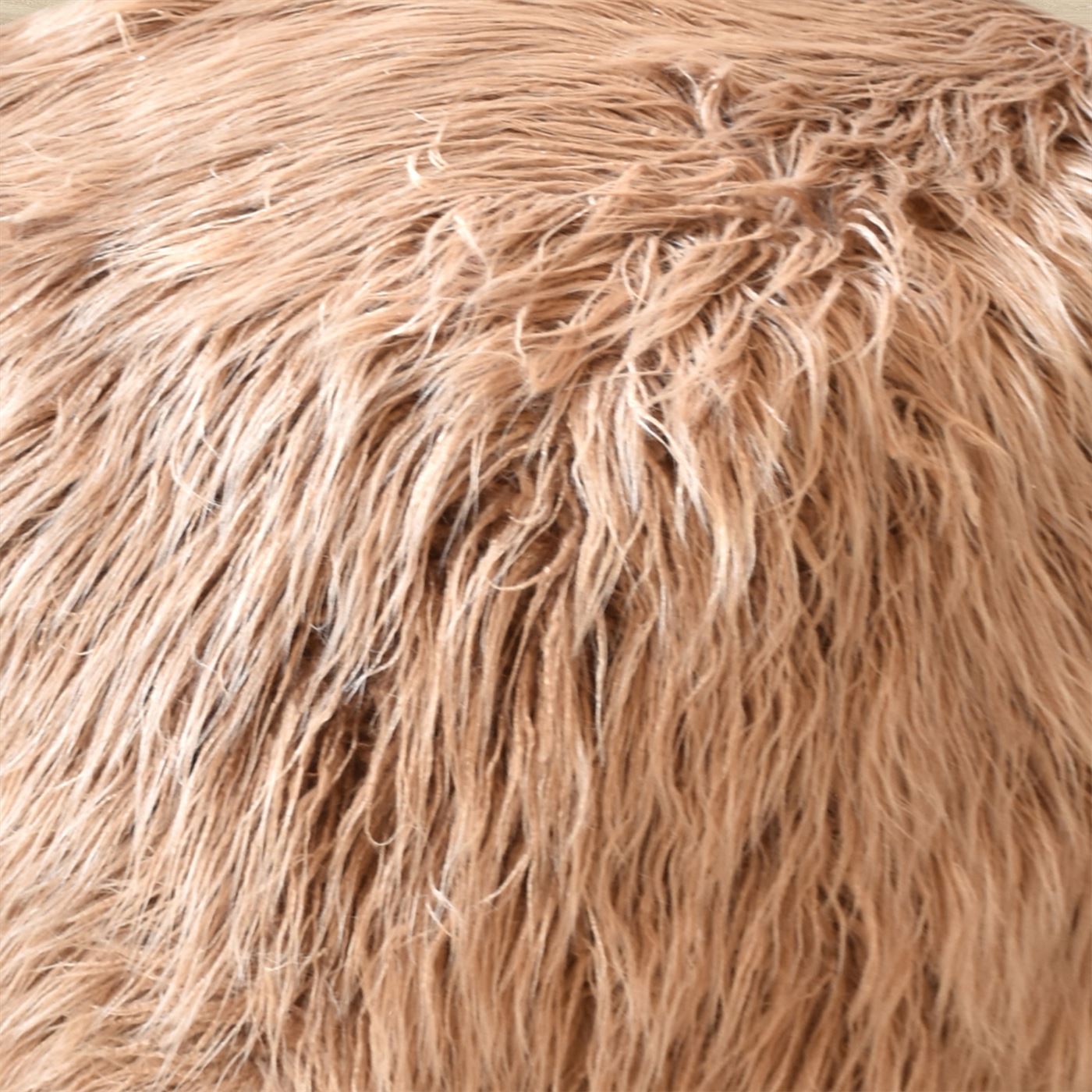 Elbe Pouf, Faux Leather, Taupe, Hm Stitching, Flat Weave