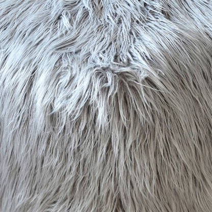 Elbe Pouf, Faux Leather, Grey, Hm Stitching, Flat Weave