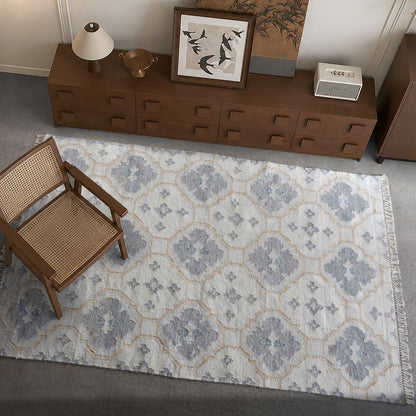 EMBERORIA RUG - IVORY/BEIGE/BLUE - PUNJA KELIM - WOOL