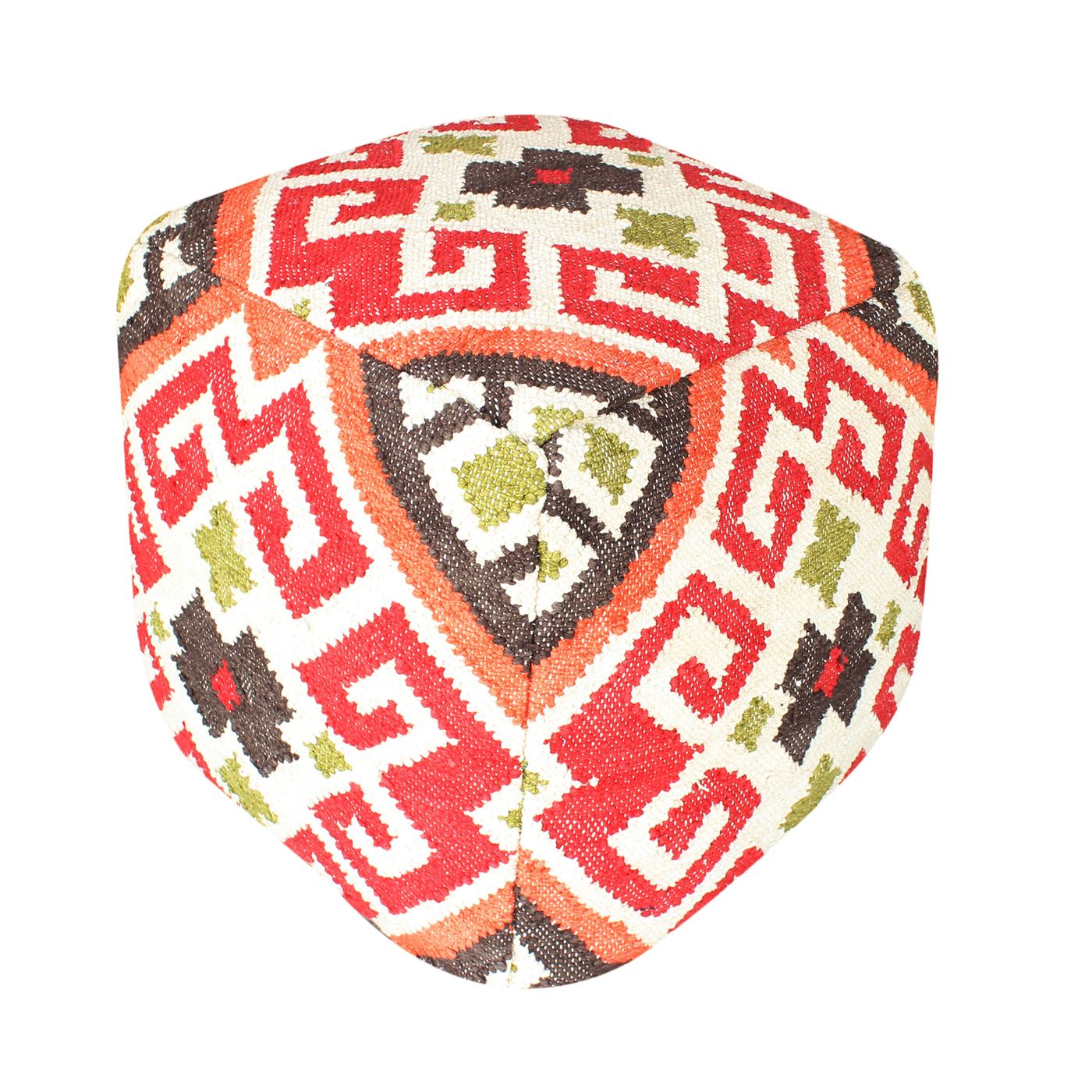 Ernest Pouf, Cotton, Multi, Punja, Flat Weave