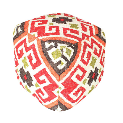 Ernest Pouf, Cotton, Multi, Punja, Flat Weave