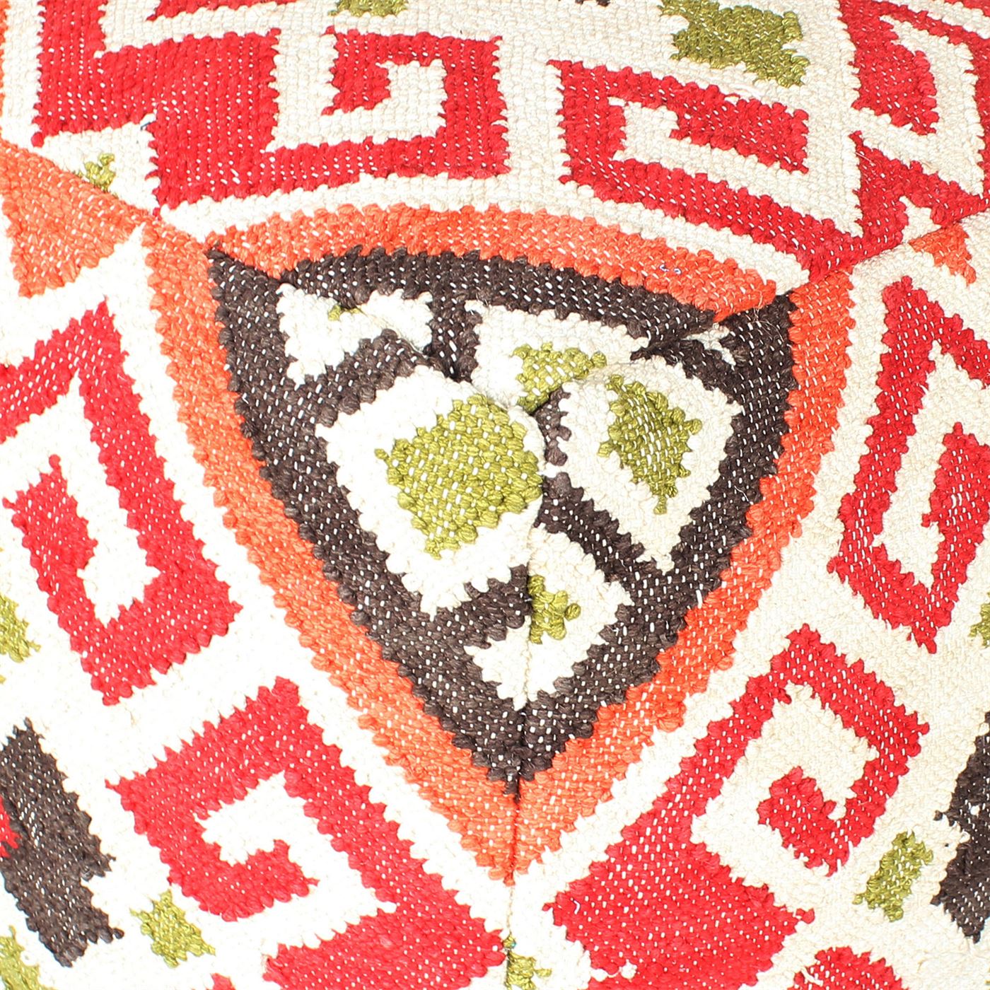 Ernest Pouf, Cotton, Multi, Punja, Flat Weave