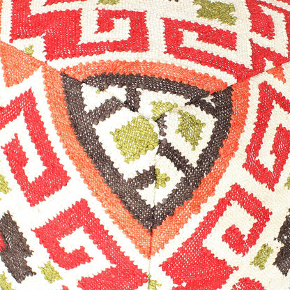 Ernest Pouf, Cotton, Multi, Punja, Flat Weave