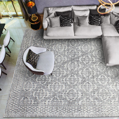 Area Rug, Bedroom Rug, Living Room Rug, Living Area Rug, Indian Rug, Office Carpet, Office Rug, Shop Rug Online, Wool, Natural White, Natural, Hand knotted, All Cut, Boho-Chic