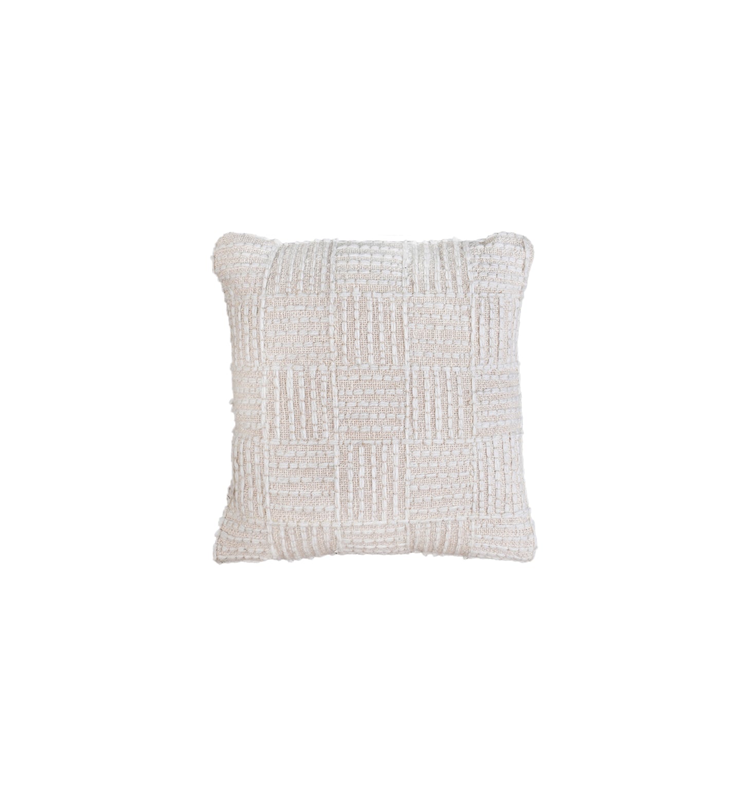 FAUREI CUSHION - COTTON/WOOL - IVORY - HANDMADE