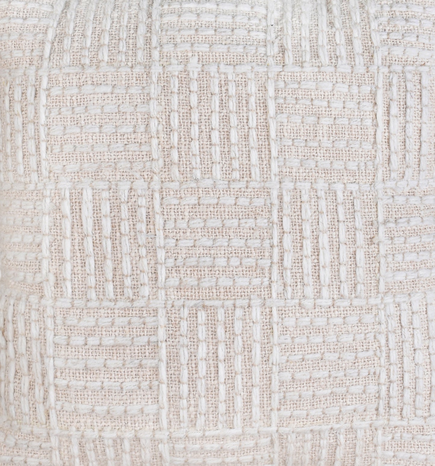 FAUREI CUSHION - COTTON/WOOL - IVORY - HANDMADE