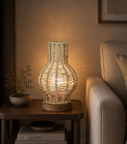 FERAL-II LAMP - BEIGE - HAND MADE - JUTE