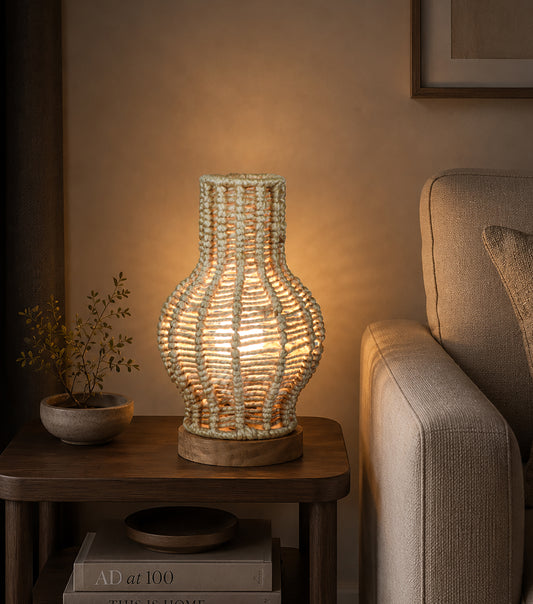 FERAL-II LAMP - BEIGE - HAND MADE - JUTE