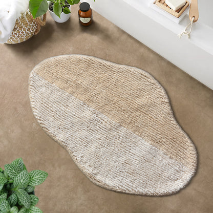 FILNTON BATH RUG - IVORY/BEIGE - COTTON - TABLE TUFTED