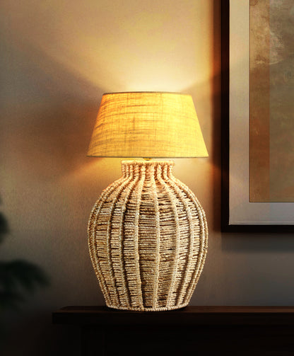 FLUMIN TABLE LAMP - NATURAL - HAND MADE - JUTE