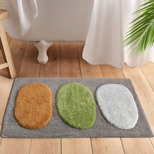 FONTEIN BATH RUG - GREY/MULTI - COTTON - TABLE TUFTED