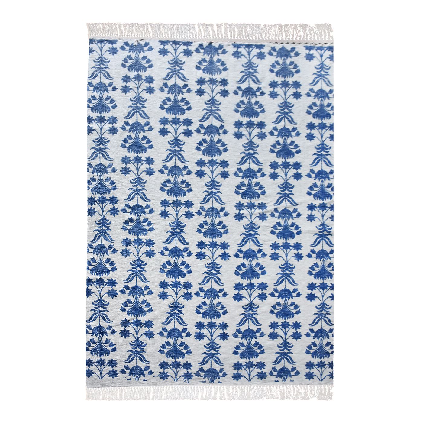 Area Rug, Bedroom Rug, Living Room Rug, Living Area Rug, Indian Rug, Office Carpet, Office Rug, Shop Rug Online, Cotton, Natural, Blue, Pitloom, Flat Weave, Printed