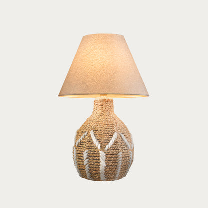 FENNA TABLE LAMP - NATURAL/IVORY - HAND MADE - JUTE/WOOL
