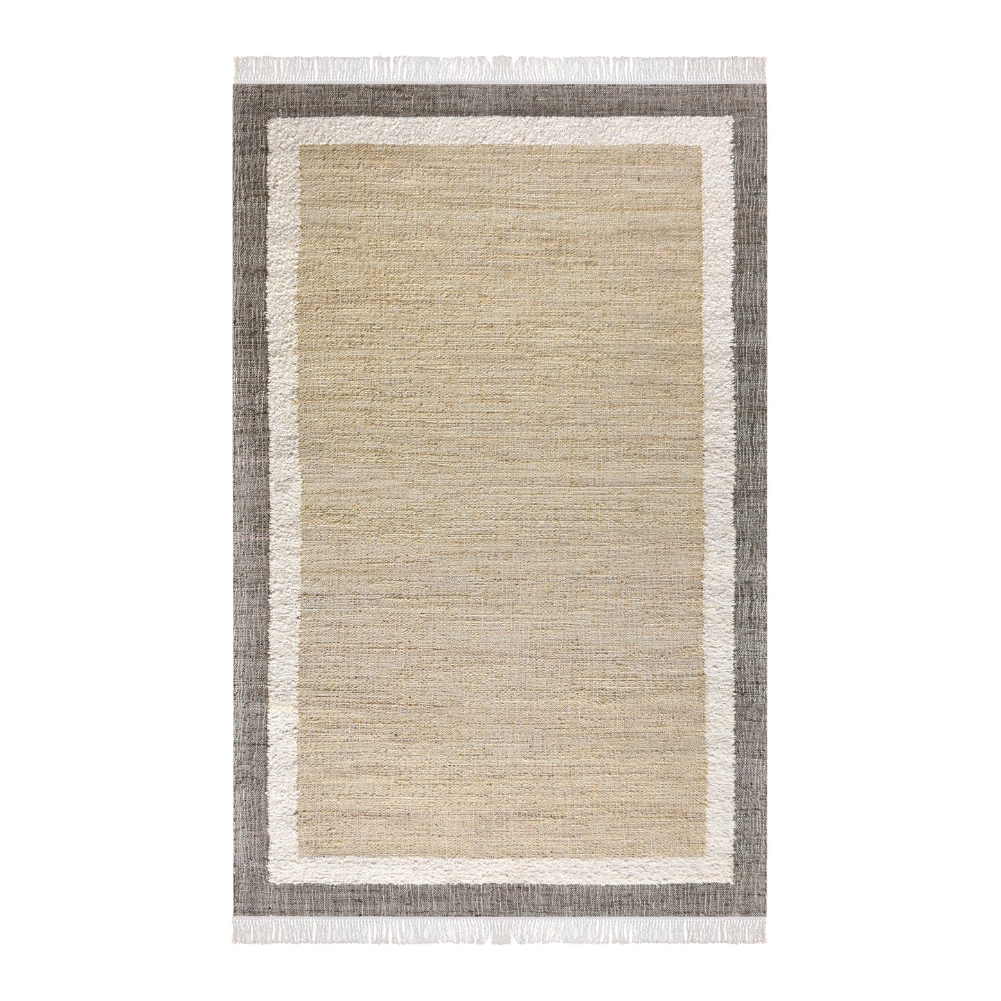 GLOUCESTER RUG - NATURAL/SAGE - JUTE/WOOL