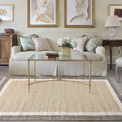 GLOUCESTER RUG - NATURAL/SAGE - JUTE/WOOL