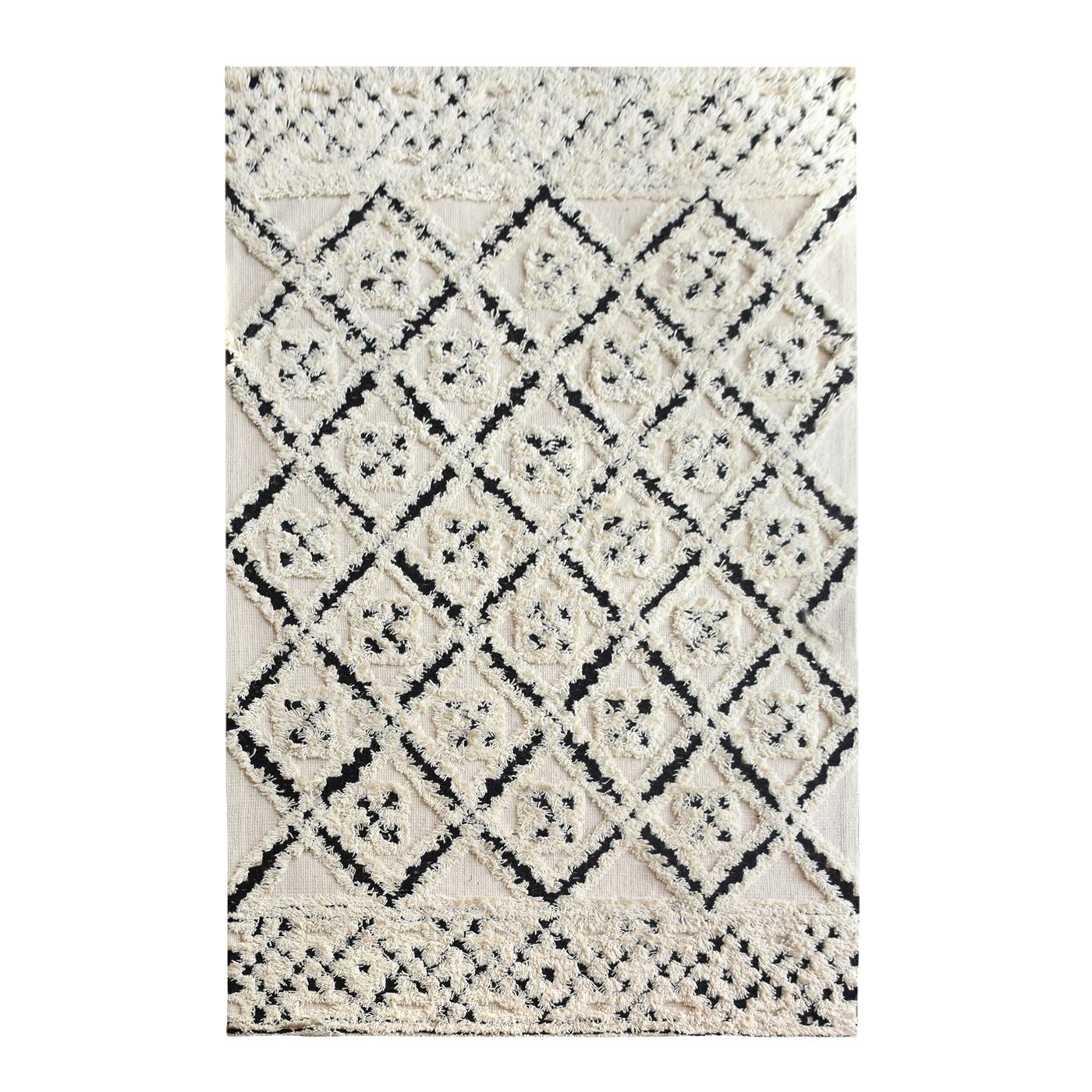 Area Rug, Bedroom Rug, Living Room Rug, Living Area Rug, Indian Rug, Office Carpet, Office Rug, Shop Rug Online, Wool, Natural White, Charcoal, Diamond