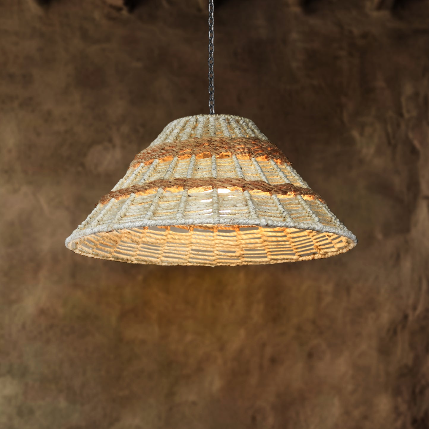 GUARAR LAMP - IVORY/NATURAL - HAND MADE - JUTE