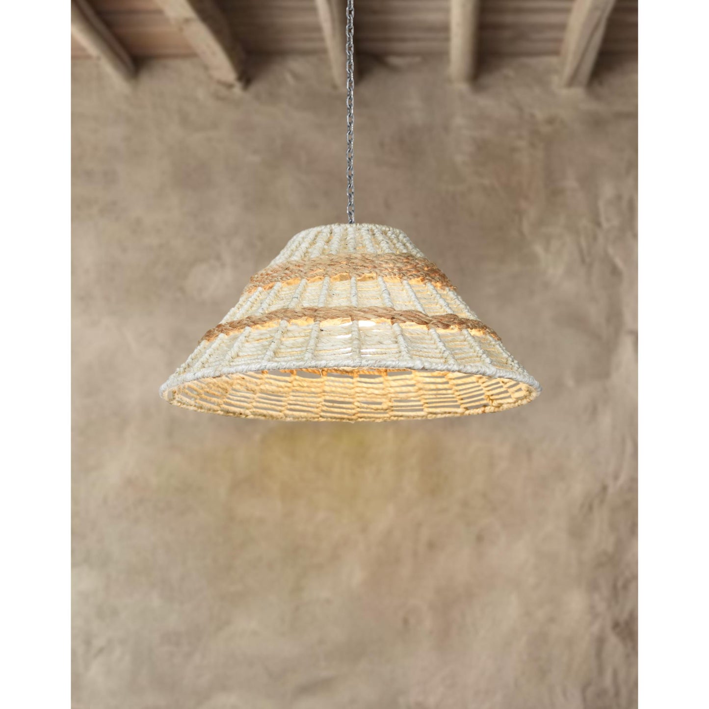 GUARAR LAMP - IVORY/NATURAL - HAND MADE - JUTE