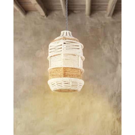 GUARIBA II LAMP - IVORY/NATURAL - HAND MADE - JUTE/WOOL