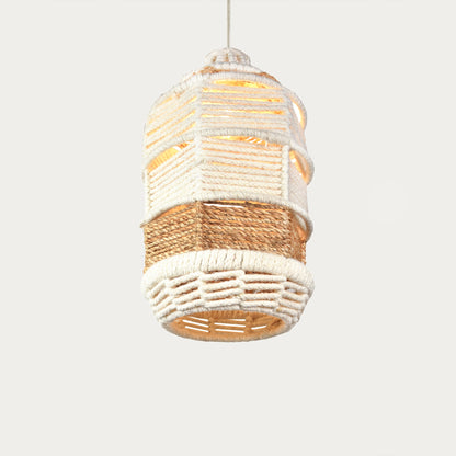 GUARIBA II LAMP - IVORY/NATURAL - HAND MADE - JUTE/WOOL